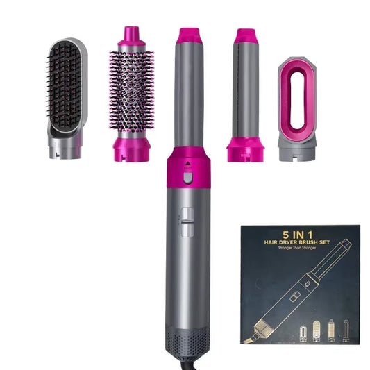 AeroLexu 5-in-1 Hair Dryer Brush 1000W Ionic Air-Wrap Styler with 3 Heat Settings and Travel Case