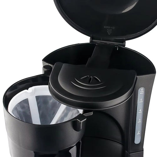 AronClix Drip Coffee Maker 600W Stainless Steel Compact with Reusable Filter & Hot Plate