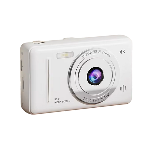 CamTipco 50MP Digital Camera 4K UHD 8X Zoom Compact Vlogging Cam with Anti-Shake