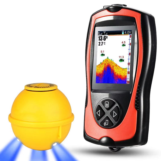 FixDerix Wireless Fish Finder 150m Range Portable Sonar with 2.4" TFT Color Display