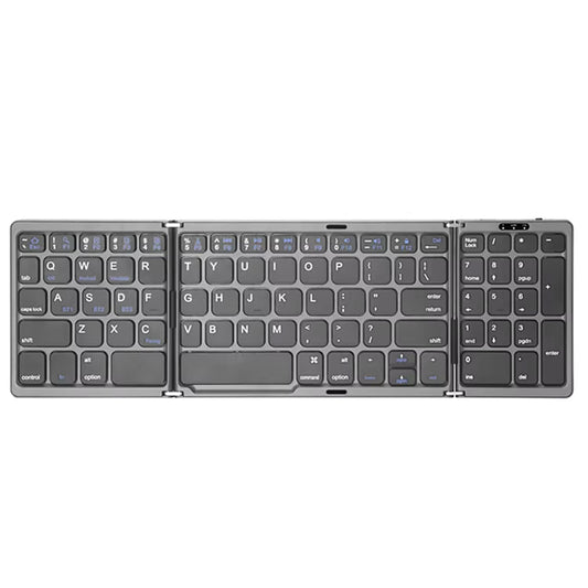 FlipiKeys 3-Fold Portable Bluetooth Keyboard with Integrated Touchpad, Multi-Device Pairing and Aircraft-Grade ABS Frame