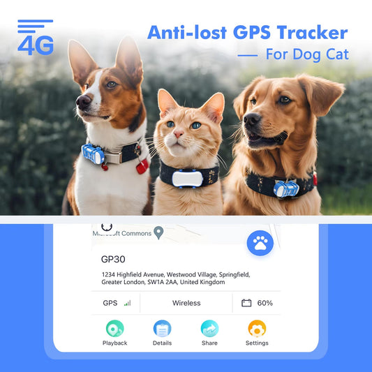 GeoPapup Dog GPS Tracker with 15-Day Battery, Instant Escape Alerts, IP67 Waterproofing and Dual-Mode Tracking