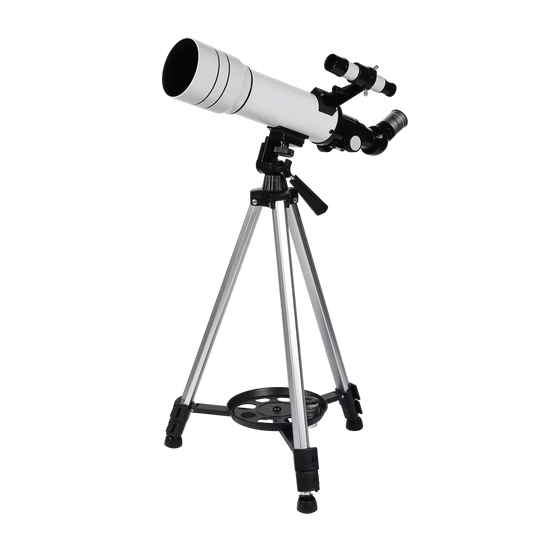 GlaxiBico 70mm Portable Refractor Telescope with 5X Barlow Lens, Multilayer-Coated Optics and Smartphone Adapter for Beginners