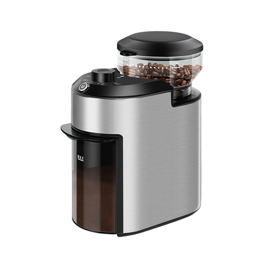 GrixFeni Precision Burr Coffee Grinder with 28 Grind Settings, Anti-Static Technology and 2–12 Cup Adjustable Capacity