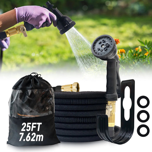 HosiExpi Expandable Garden Hose with 3x Rapid Extension, 3750D Polyester Outer Shell