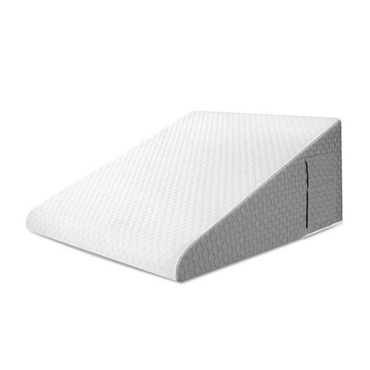 LeanHavi 4-in-1 Orthopedic Wedge Pillow with Dual-Layer Memory Foam, Breathable Quilted Cover and Integrated Storage Pockets