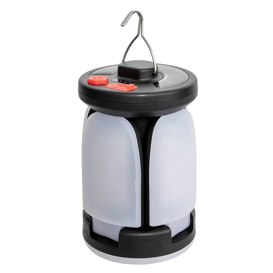 LomiFors Solar & USB Rechargeable Emergency Lantern with 90° Folding Leaf Design, 1000LM Brightness and 4500mAh Power Bank