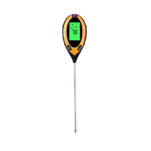 MaziSoil 4-in-1 Soil Moisture Meter - pH, Light, and Temperature Tester with Backlit LCD, 3-Second Fast Reading and 98% Accuracy