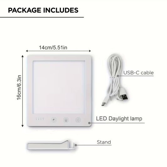 MiBeamix SAD Lamp - UV-Free 10,000 Lux Light Therapy Lamp with 3 Color Temperatures, Stepless Dimming and USB-C
