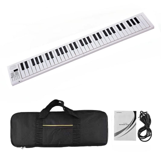 NoteArop Portable Foldable Keyboard Piano - 61 Full-Size Keys, Rechargeable Bluetooth Digital Piano with 16 Tones, 100 Rhythms