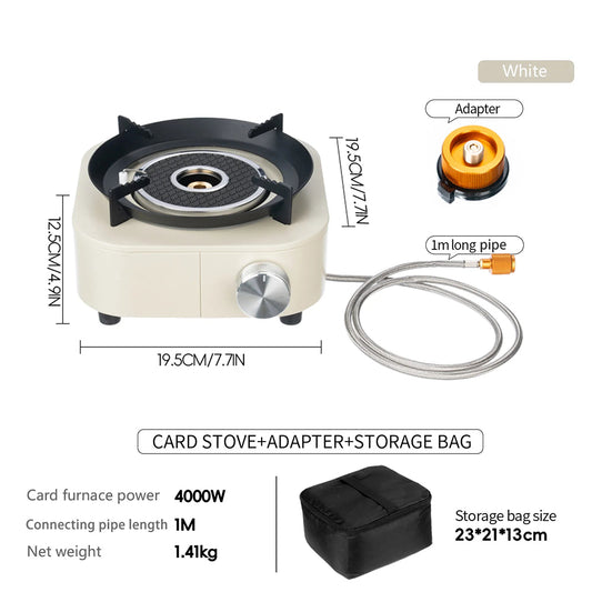 PotixGax 4000W Portable Gas Stove for Indoor Use with Dual-Mode Burner and Safety Separated Tank Design
