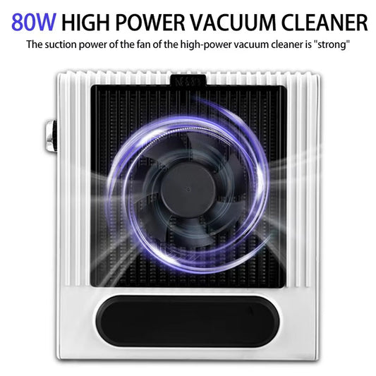 SaninNail 80W Nail Dust Collector Professional 99% PM2.5 Suction with Reusable Filter