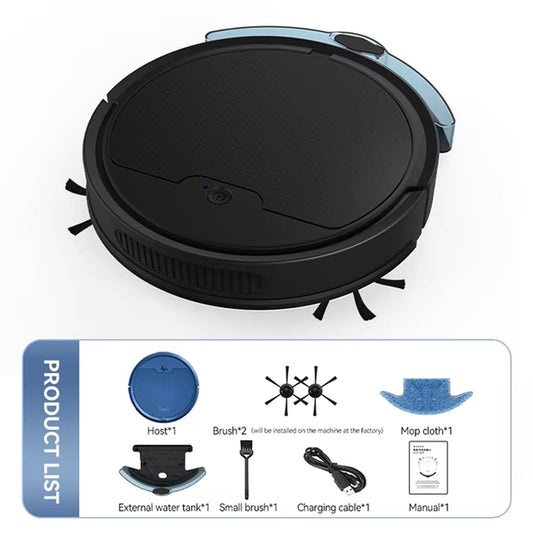 ScrubBoto 3-in-1 Smart Robot Vacuum and Mop with 2000Pa Suction, 6.8cm Ultra-Slim Profile and Bluetooth App Control