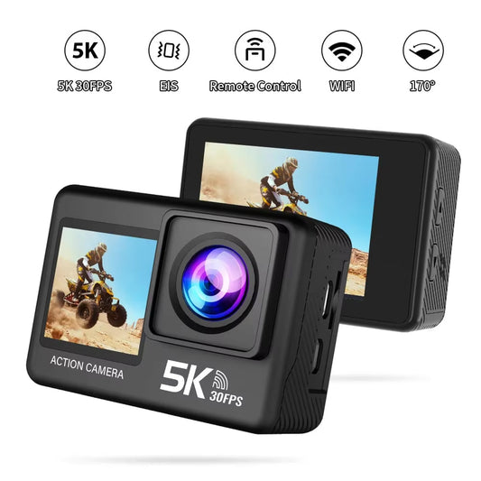 SeenFros 5K 30fps Ultra-HD Action Camera with Sony 386 Sensor, Dual-Screen Vlogging Design and 50MP Photo Clarity