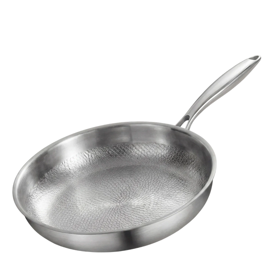TitaKixi Titanium Frying Pan - 100% Solid Medical-Grade Titanium Skillet, PFAS & Teflon Free Non-Stick Hammered Surface