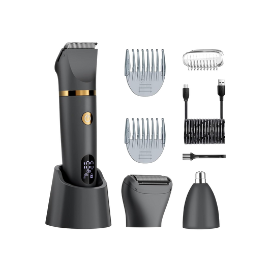 TriBladu 3-in-1 Electric Shaver Titanium Blades IPX7 Waterproof with 70-Minute Runtime and USB-C Fast Charging