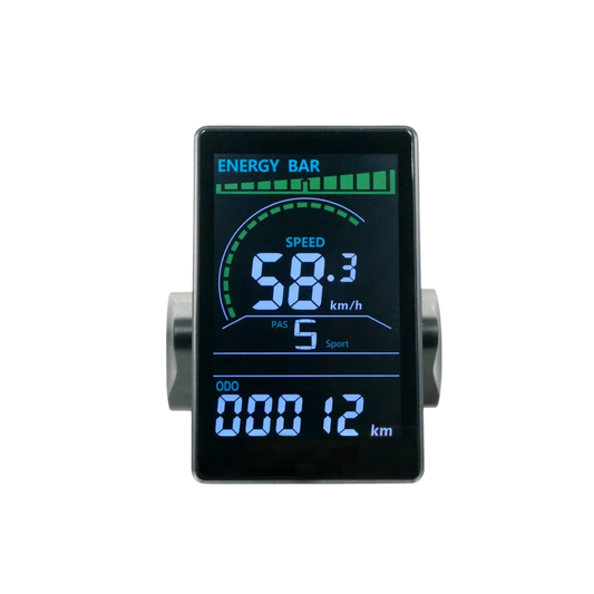 VeloALit Universal E-Bike Cycling Computer 24V-60V IPX6 Waterproof with UART 2 Protocol and USB Charging Port